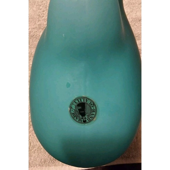 Unique Rare Vintage Hand Blown Fish Shape Lamp Teal Green Ikea